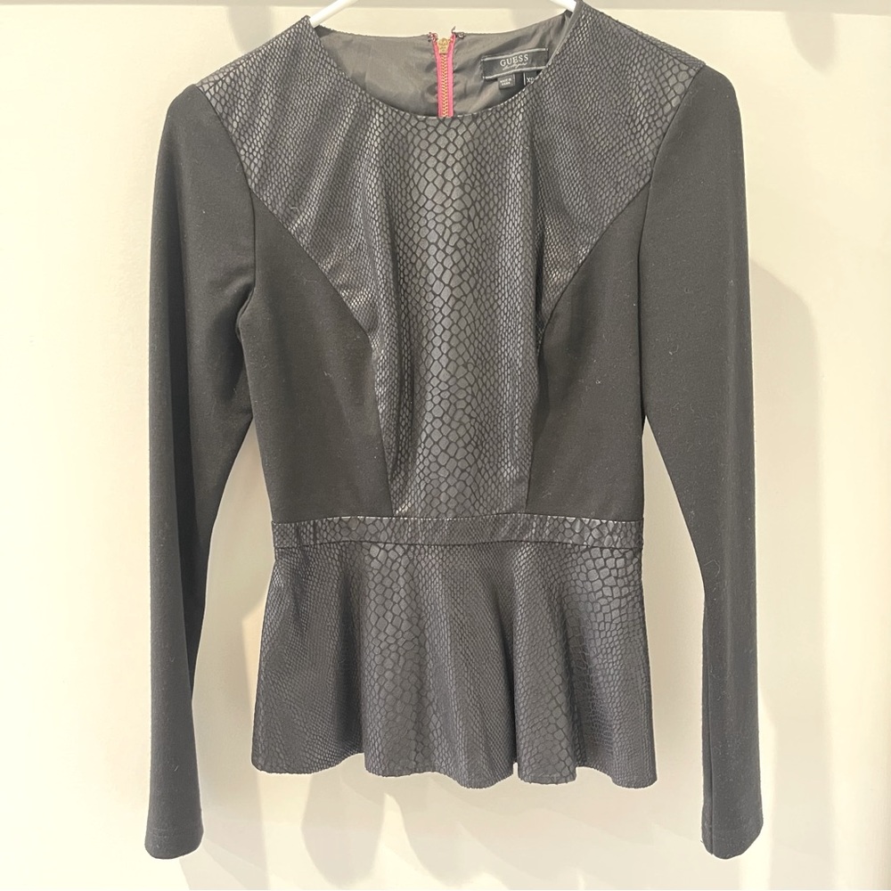 Black Peplum Top